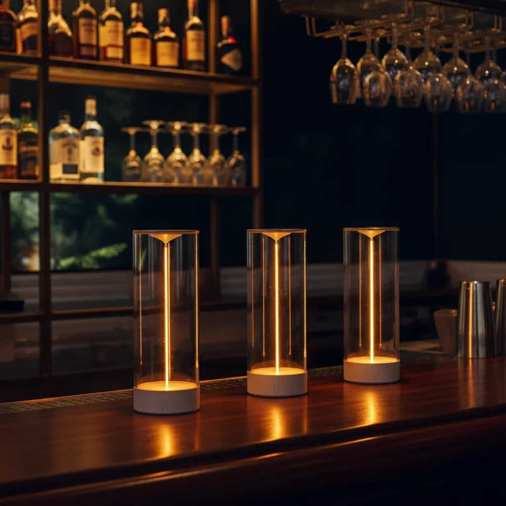 Magnetic LED Cylinder Lamp – Rechargeable Touch Dimming Ambient Light