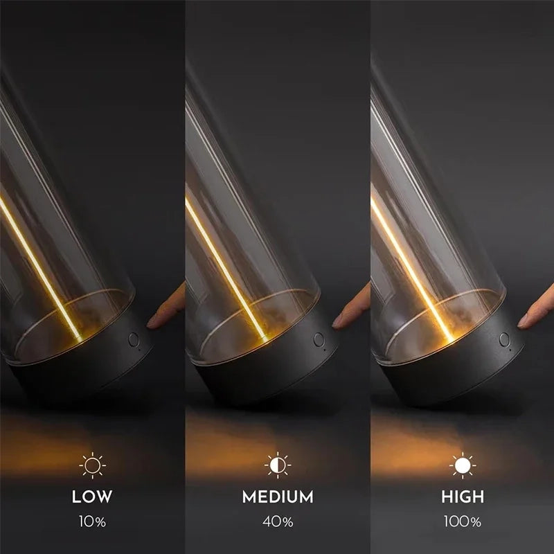 Magnetic LED Cylinder Lamp – Rechargeable Touch Dimming Ambient Light