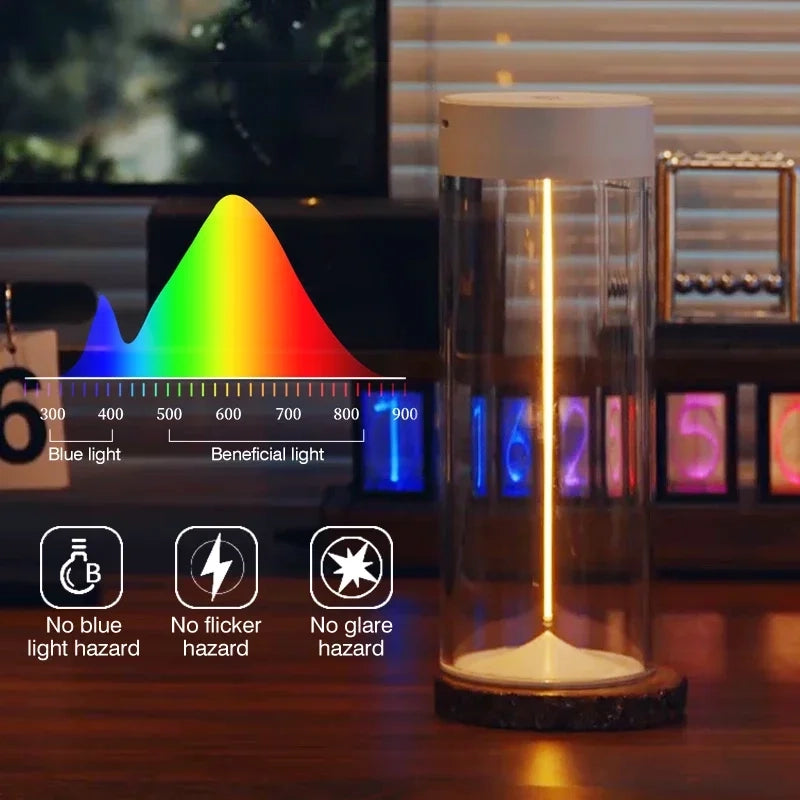 Magnetic LED Cylinder Lamp – Rechargeable Touch Dimming Ambient Light